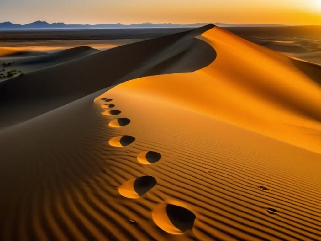 Huellas de Búho del desierto: identificar huellas en arena de desiertos