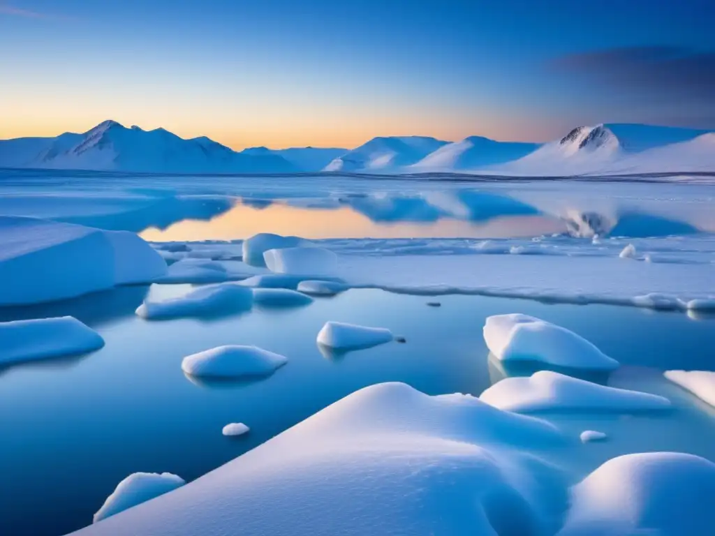 Fotografía 8k de paisaje polar con búho nevado en hábitat de regiones polares